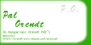 pal orendt business card